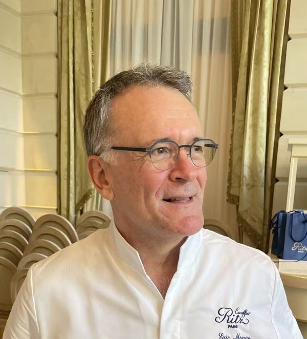 Eric, Nuvi founder, in Ritz Escoffier Paris chef jacket