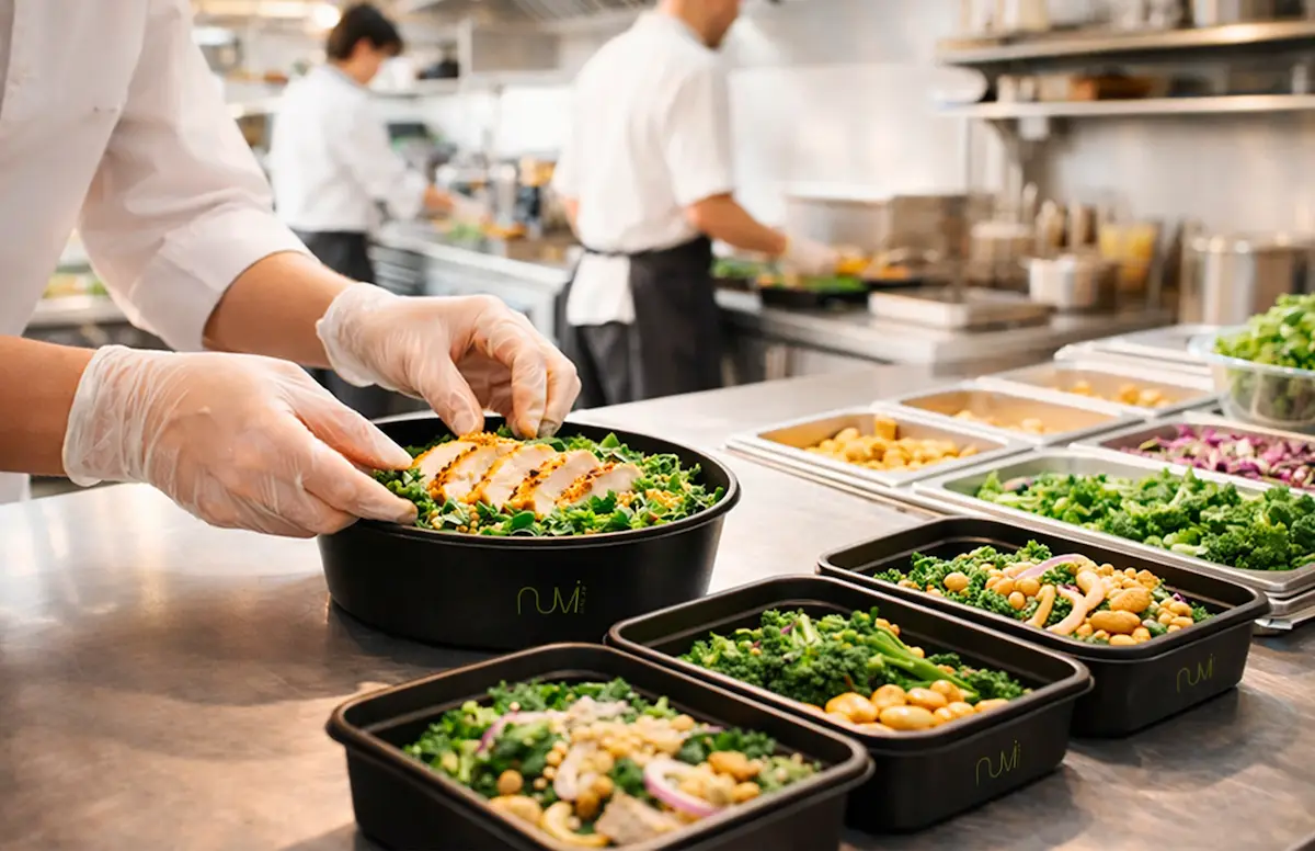 Nuvi team preparing healthy meals in the kitchen